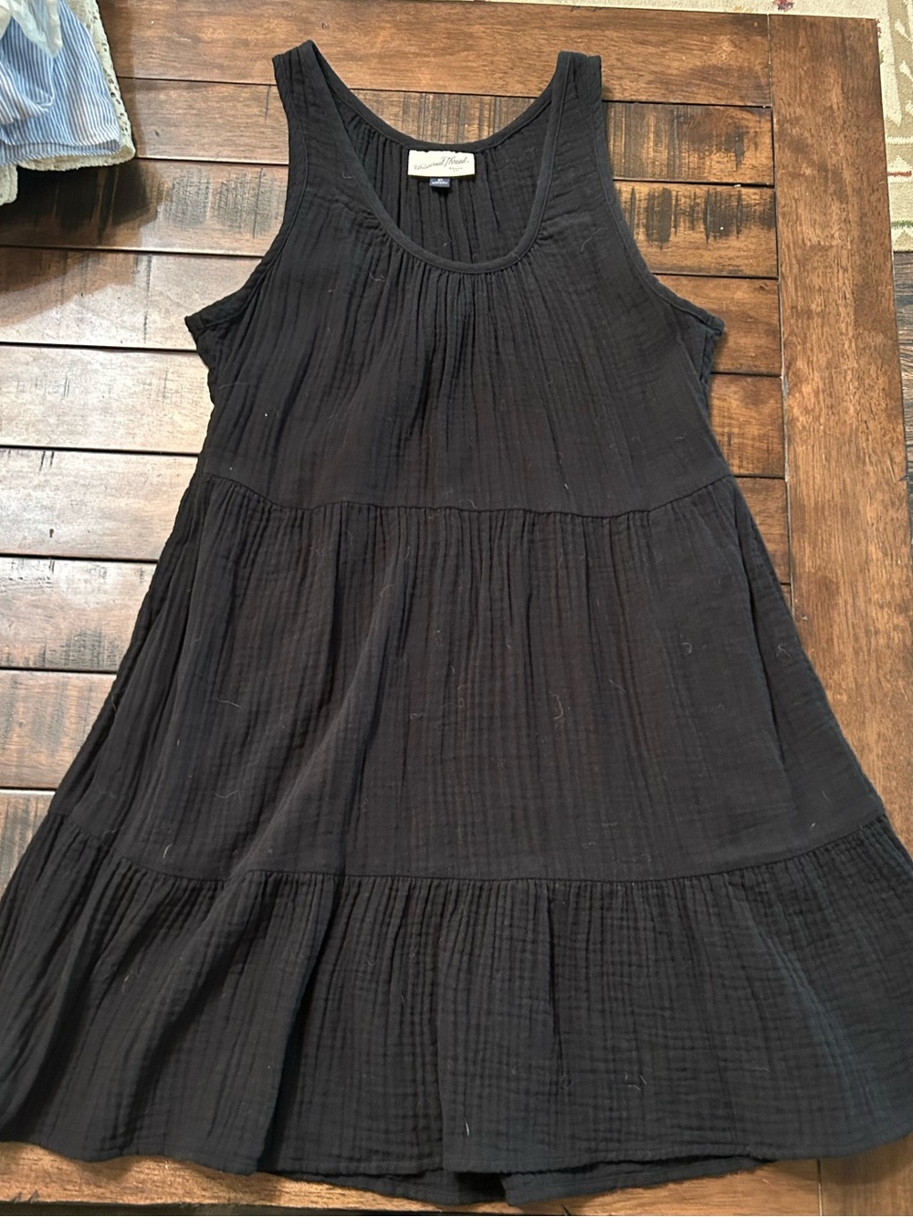 Universal Thread Black Tiered Cotton Tank Dress